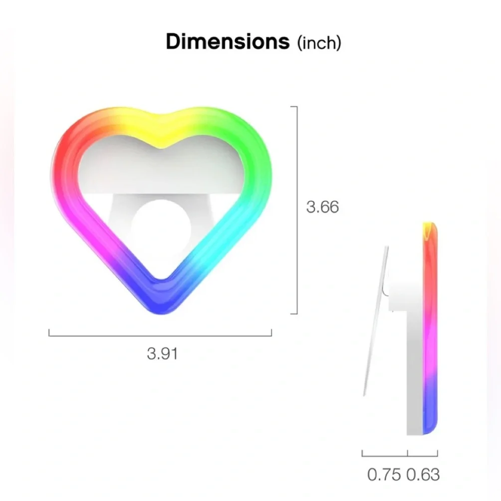 RGB Selfie Halo Light - Heart Design
